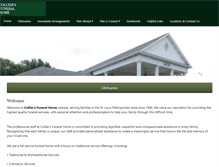 Tablet Screenshot of colliersfuneralhome.com